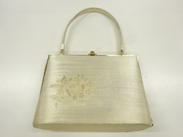 JAPANESE KIMONO / FLORAL PATTERN WOVEN BAG